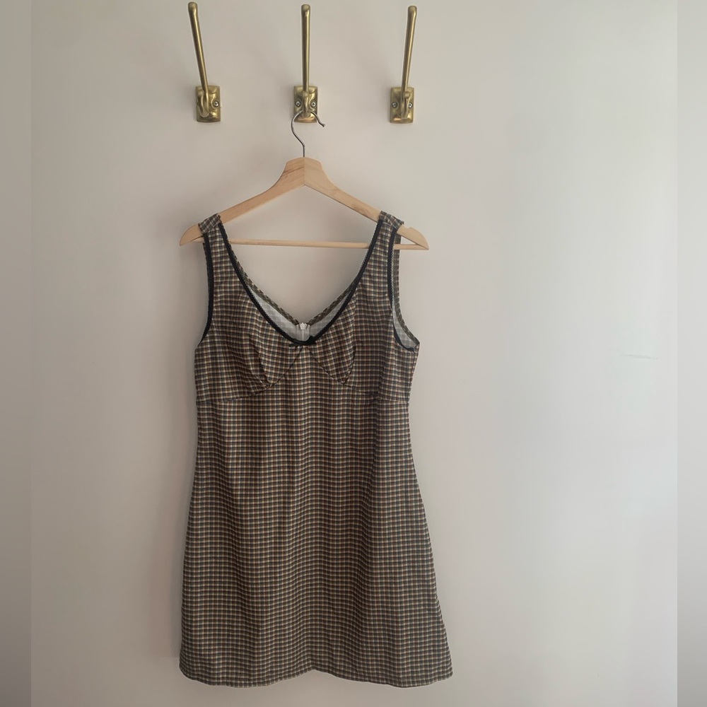Plaid mini dress